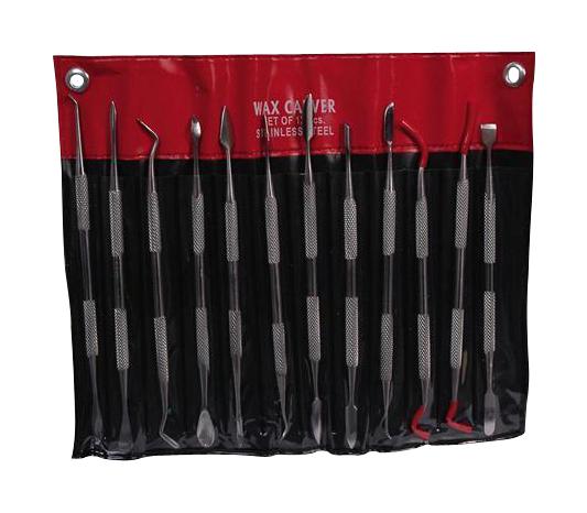 Duratool Js-336T Carving Set, Ss, 12 Tool, 24 Head