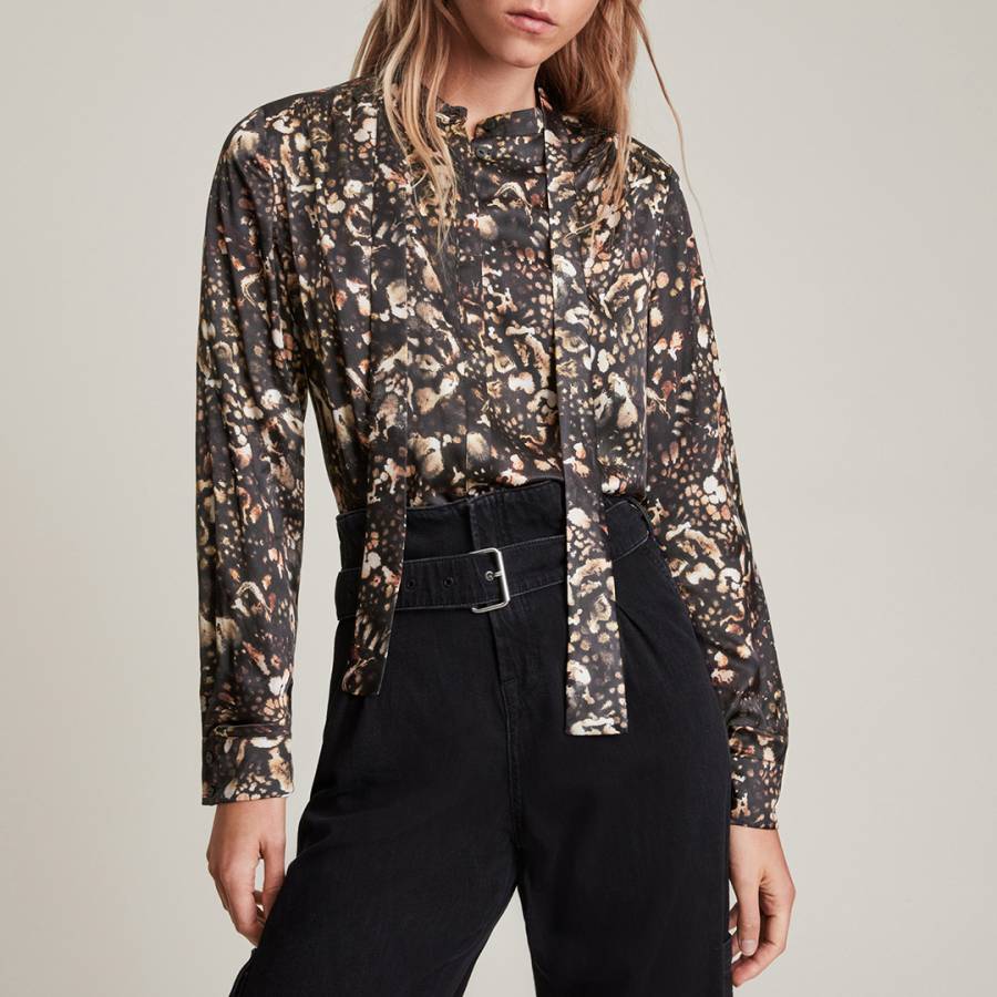 Black Toni Kettu Silk Blend Shirt