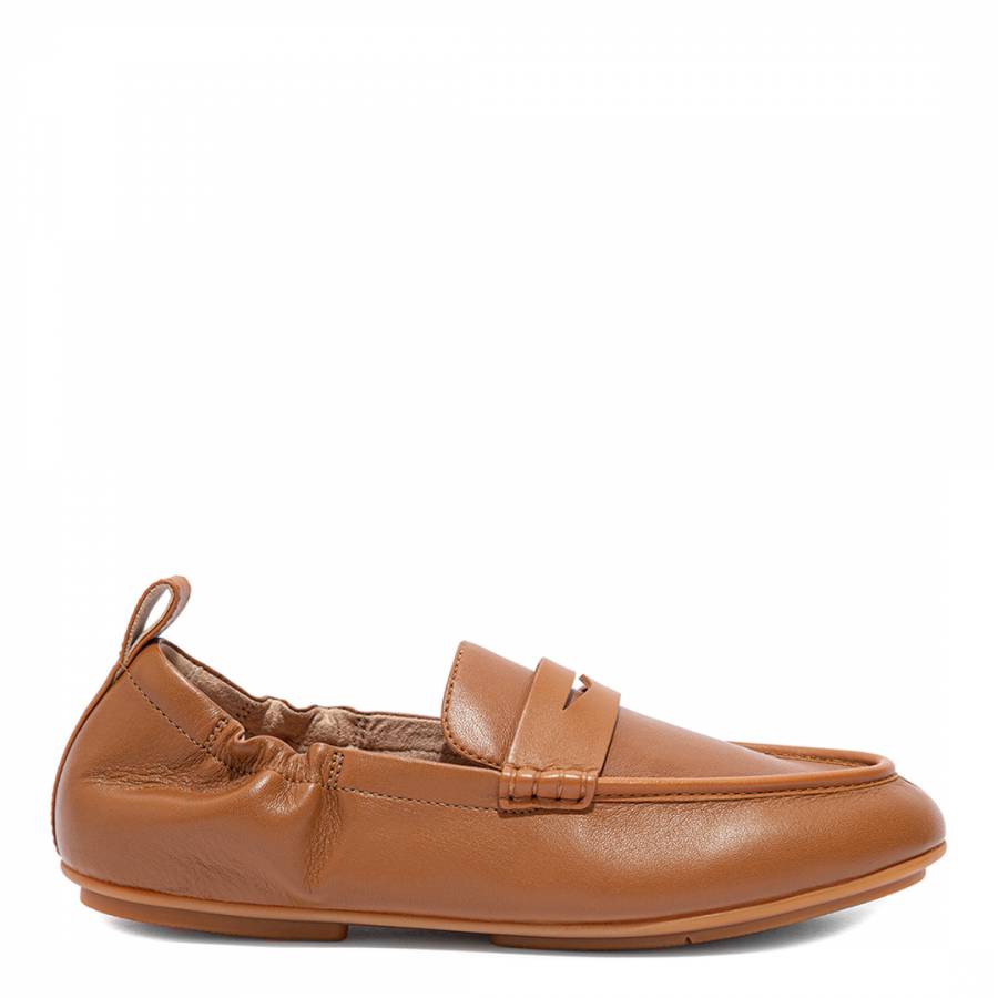 Brown Allegro Leather Penny Loafers