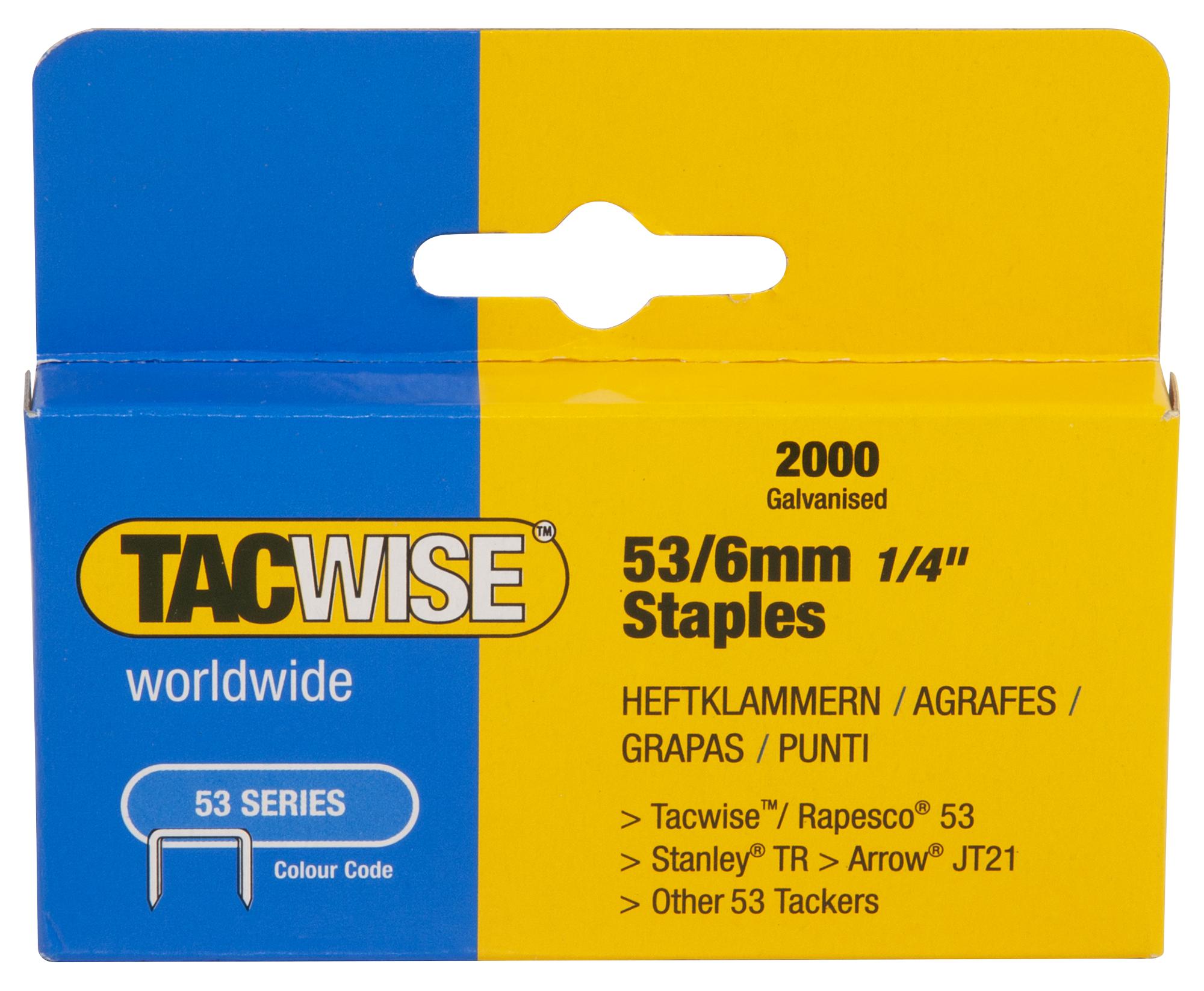 Tacwise Plc 0335 8mm Staples (Pk 2000)