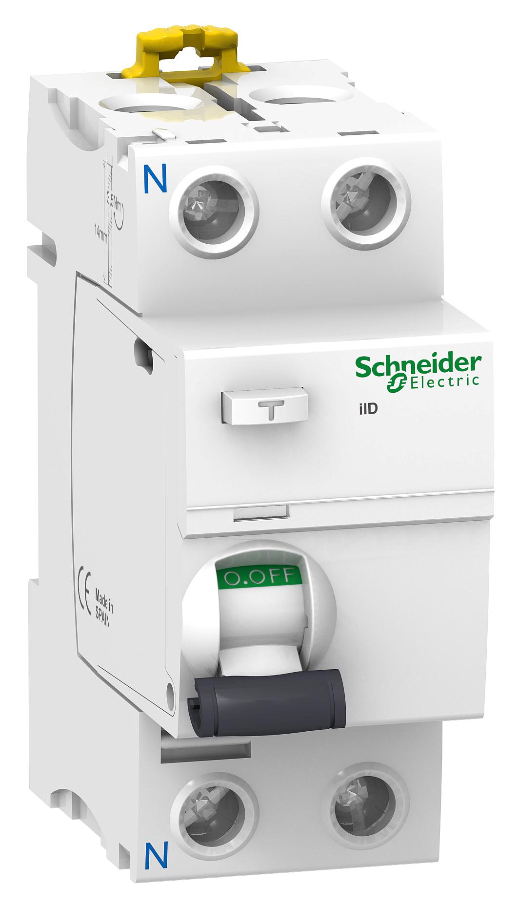 Schneider Electric A9R61225 Rccb, 2P, 25A, 240Vac