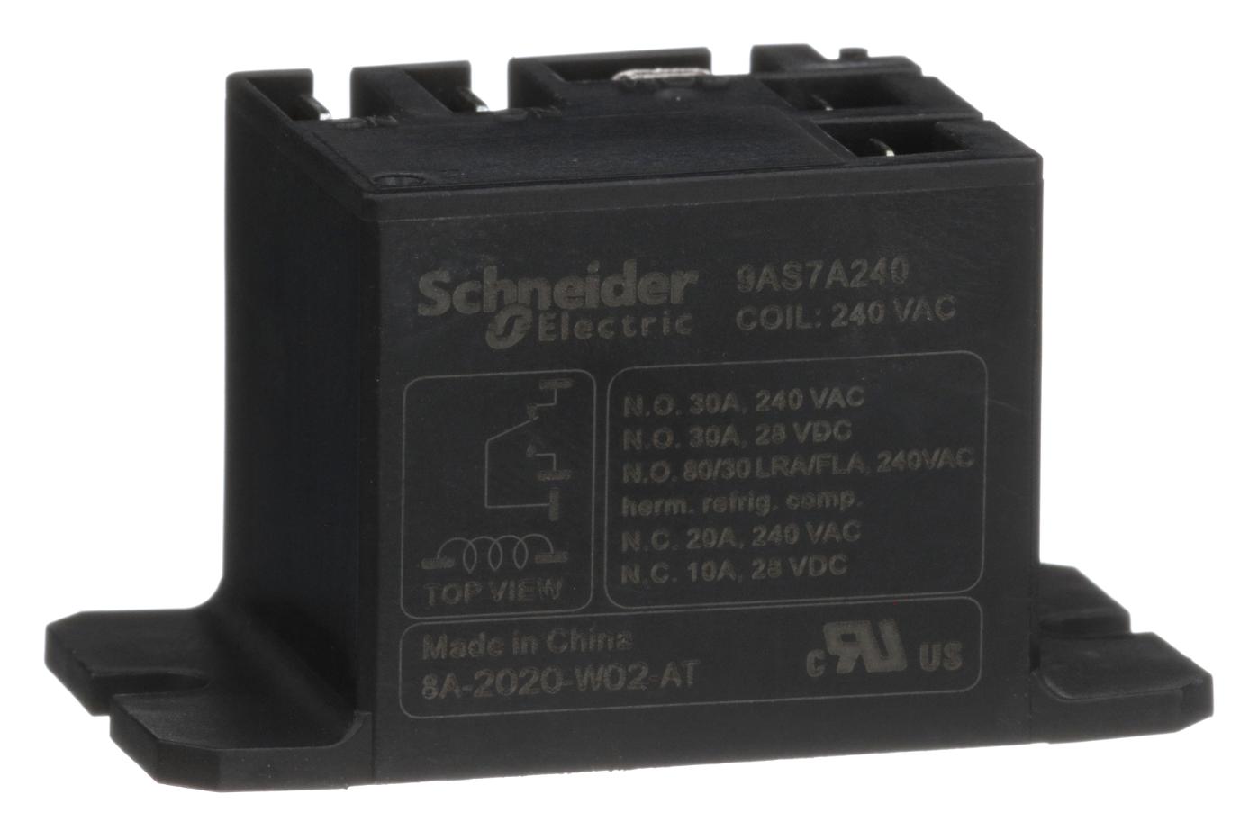 Schneider Electric/legacy Relay 9As7A240 Power Relay, Spdt, 240Vac, 30A, Panel