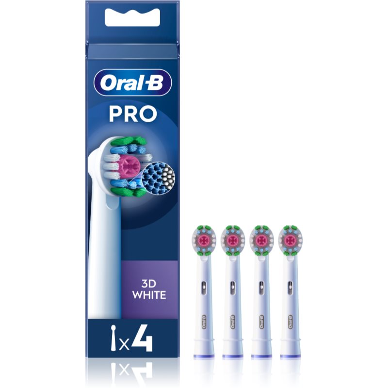 Oral B PRO 3D White toothbrush replacement heads 4 pc