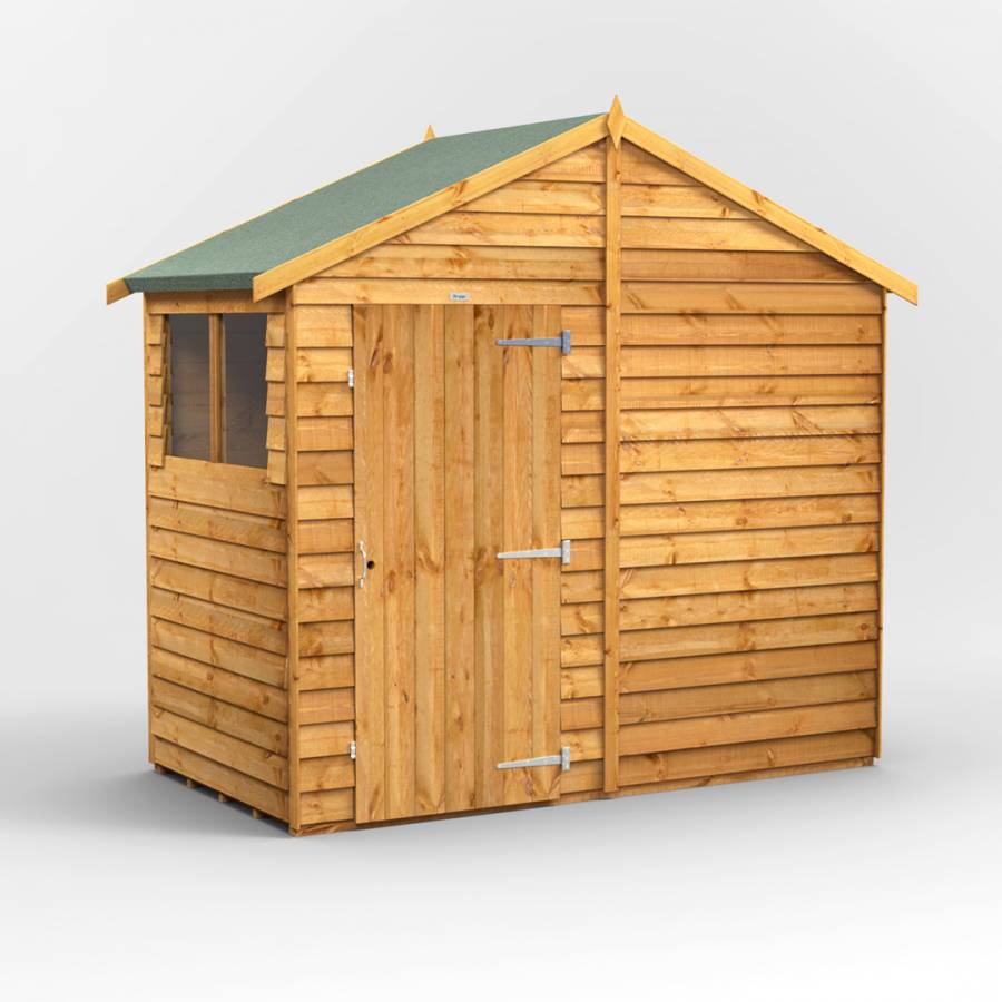SAVE £105 - 4x8 Power Overlap Apex Shed