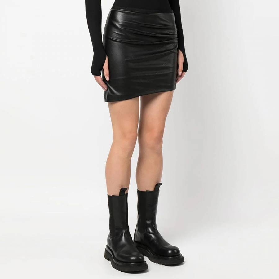 Black Twist Mini Skirt