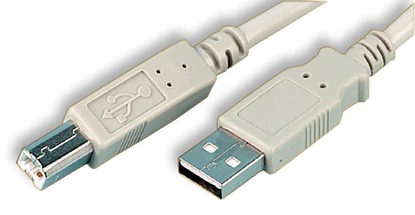 Amp Connectors / Te Connectivity 1487587-1 Cable, Usb A Plug To Usb B Plug, 1M