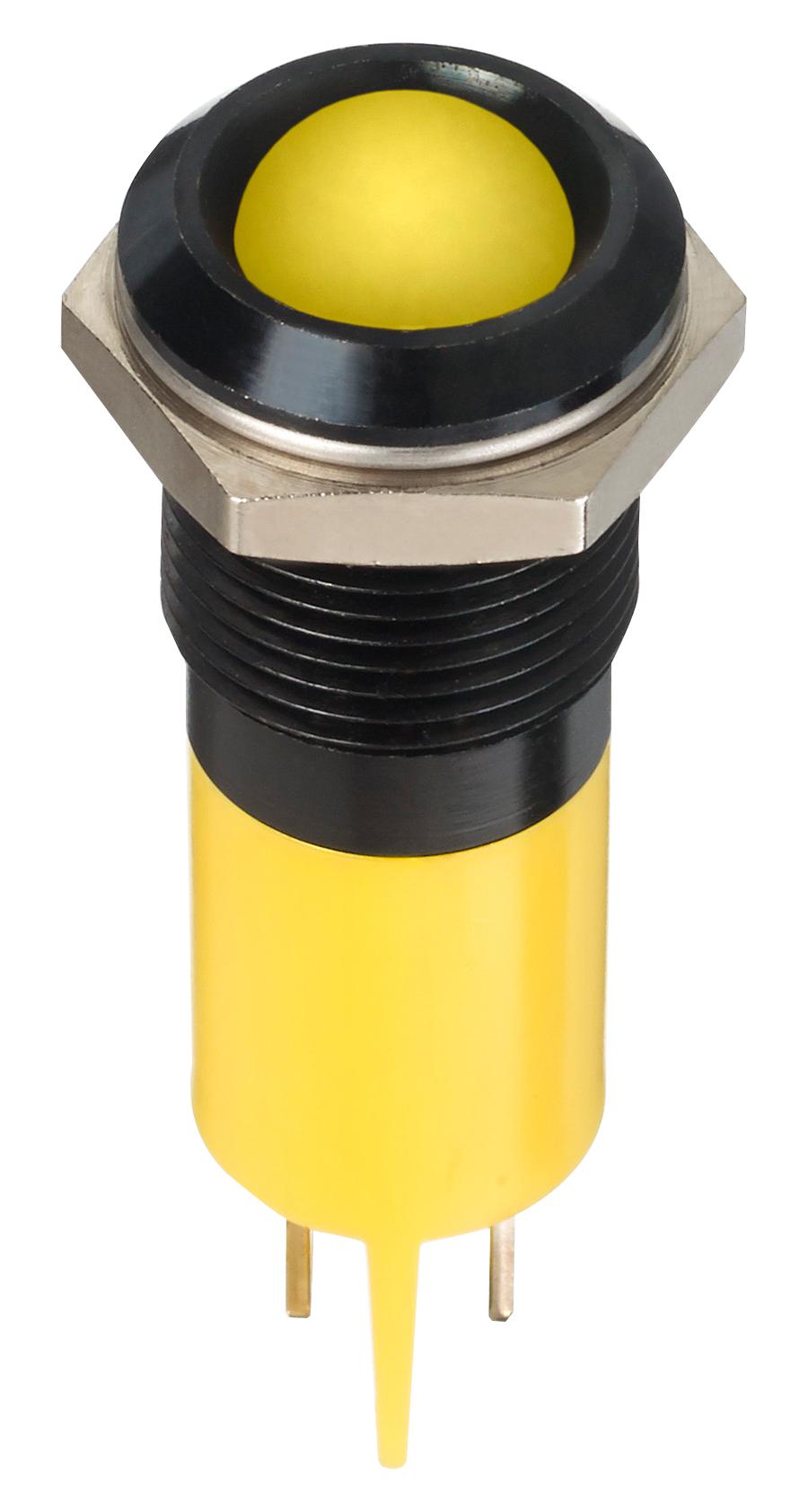 APEM Q16P1Bxxhy12E Led Panel Indicator, Yellow, 16mm, 12Vdc