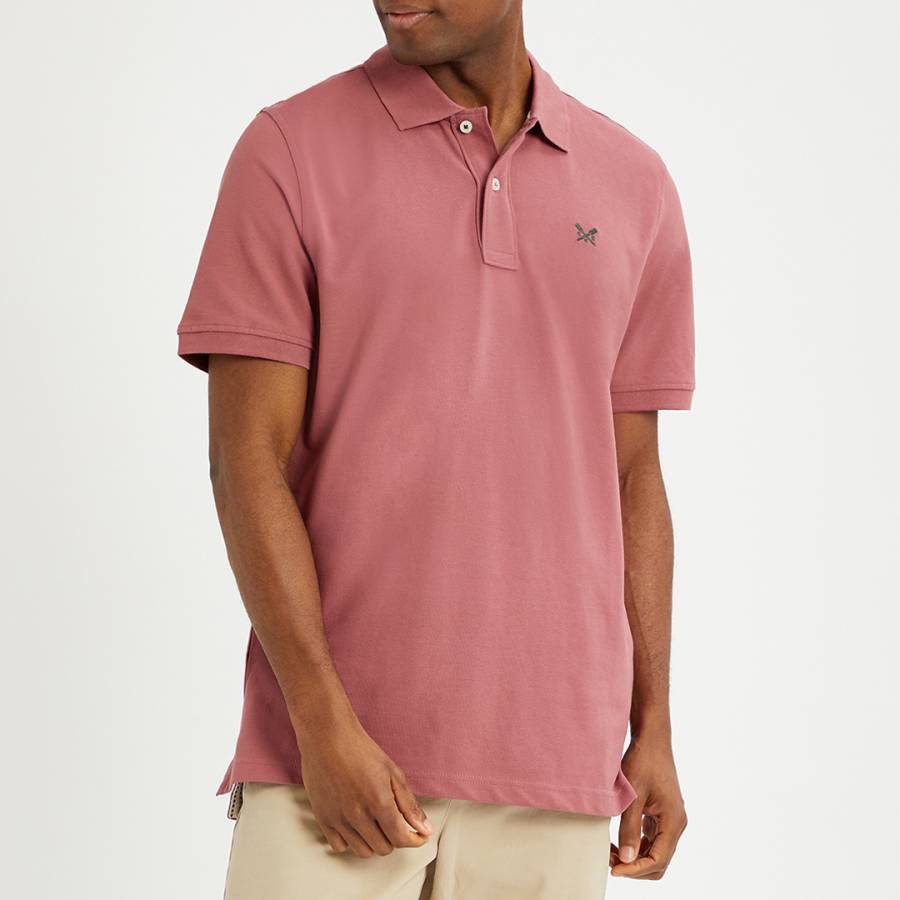 Pink Melbury Cotton Polo Solid