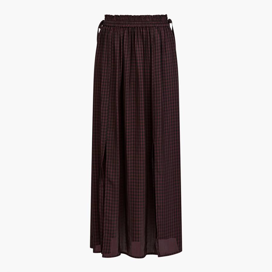 Brown City Ginham Skirt