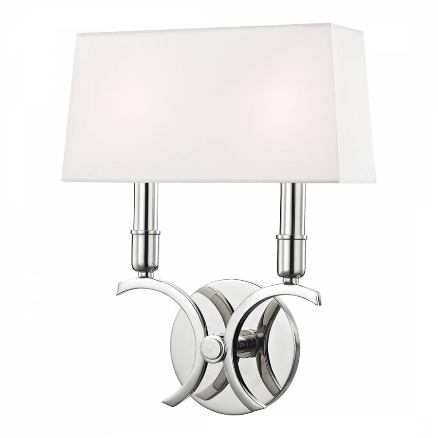 Gwen 2 Light Small Wall Sconce Silver