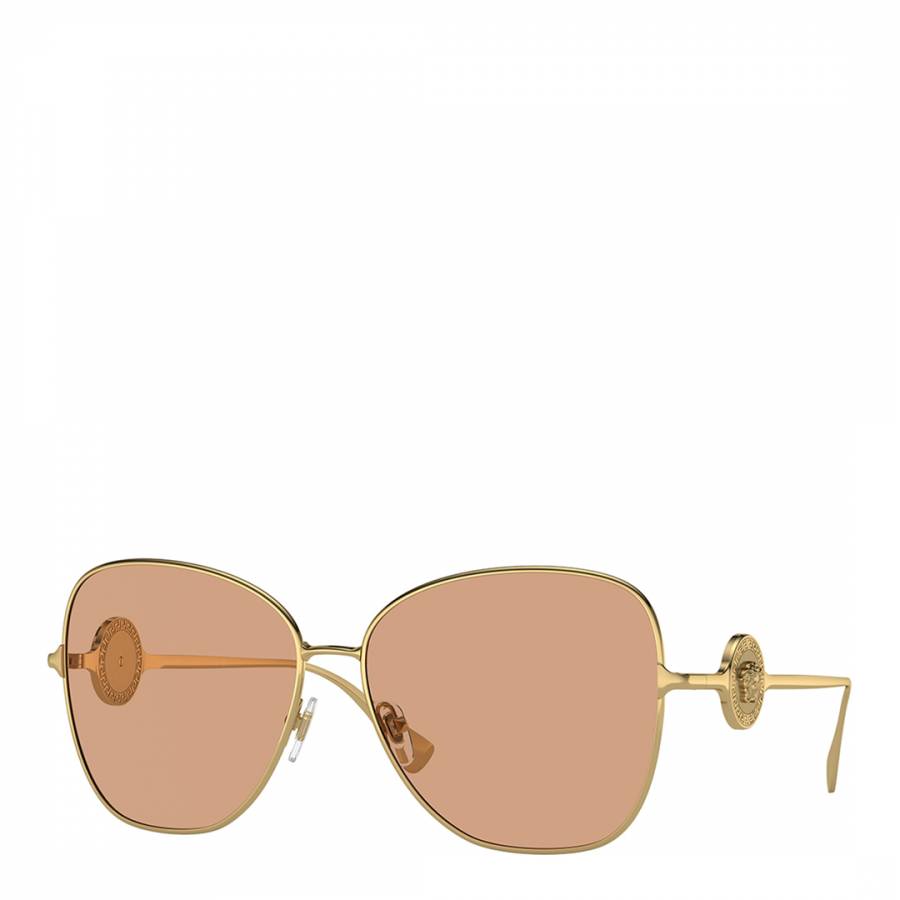 Women's Gold Versace Sunglasses 60mm