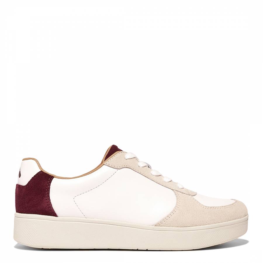 Raisin Purple Rally Leather Suede Panel Trainers