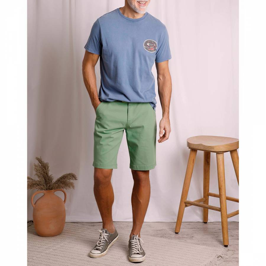 Green Rayburn Flat Front Shorts