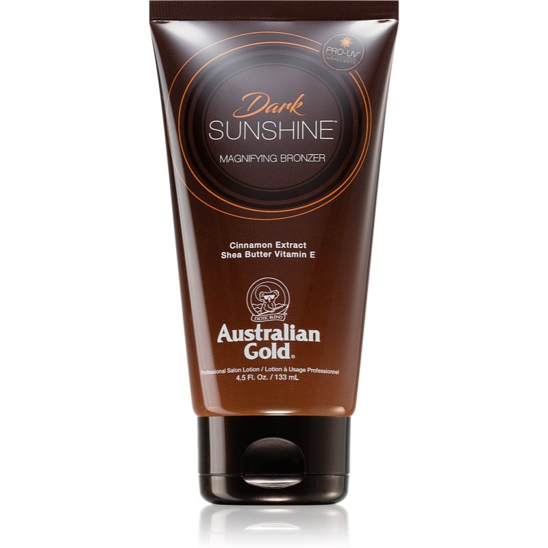 Australian Gold Dark Sunshine bronzing lotion for a deep tan 133 ml
