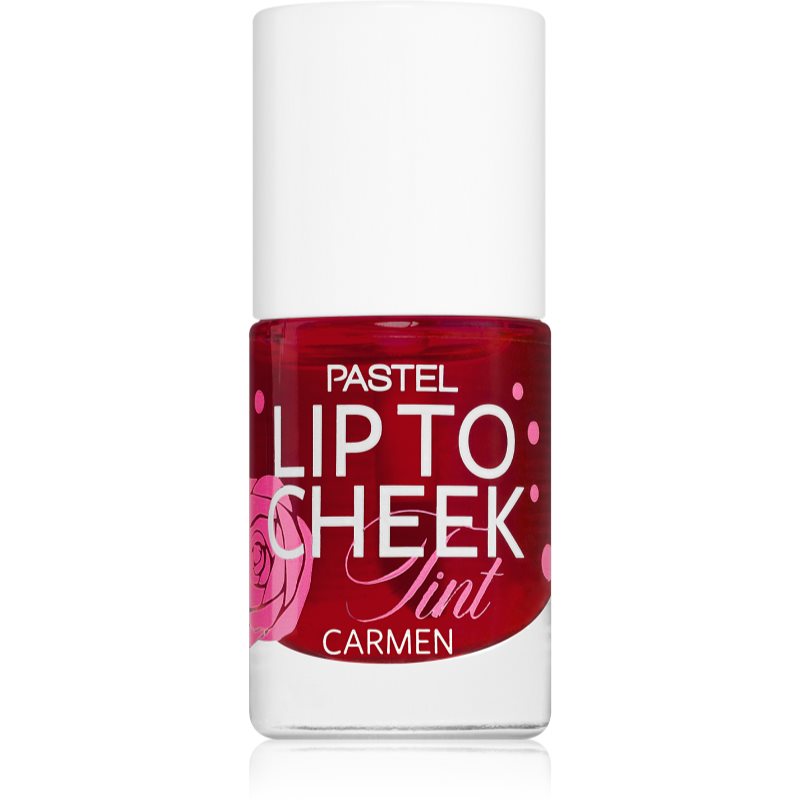 Pastel Lip To Cheek Tint liquid blusher for lips and cheeks shade 01 Carmen 9,6 ml