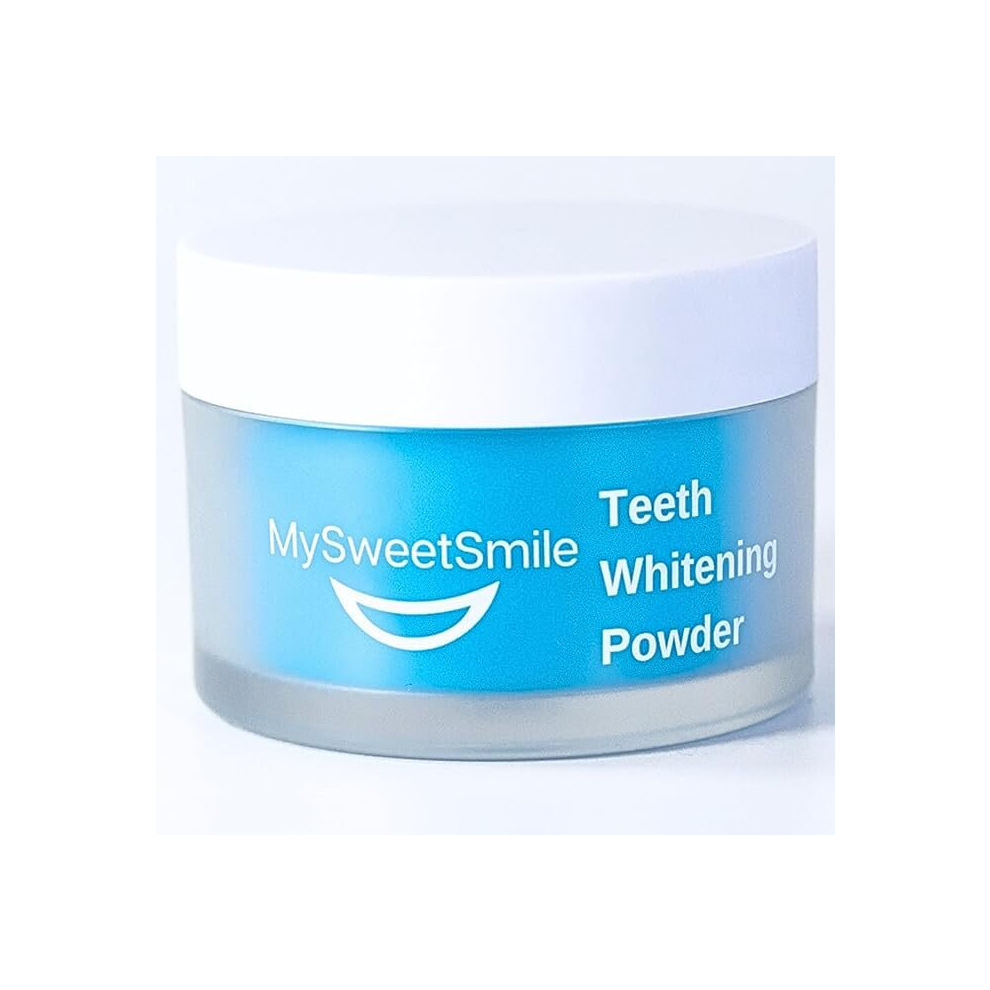 Teeth Whitening Powder MySweetSmile - Dentist-Approved & Enamel-Safe | 6 Month Supply | Tea, Coffee, Wine & Smoking Stain Remover