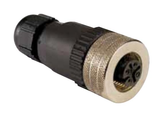 Omega M12-S-F-Fm. M12 Sensor Connector, Female, 4Pos