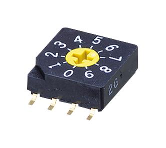 NIDEC Components Sc-2210Tb Rotary Code Switch, Bcd, 0.1A, 5Vdc, Smd
