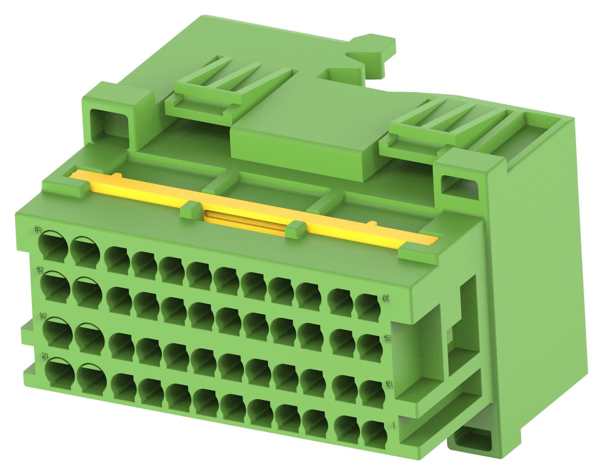 Amp Connectors / Te Connectivity 2366066-3 Conn, Tab Housing, 48Pos, 24V, Pa6+Gf15