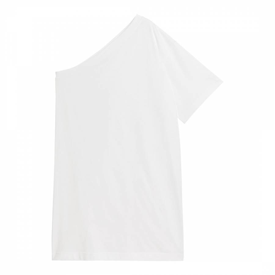 White One Shoulder T-shirt Dress