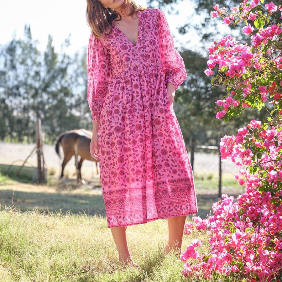 Pink Bianca Midi Dress