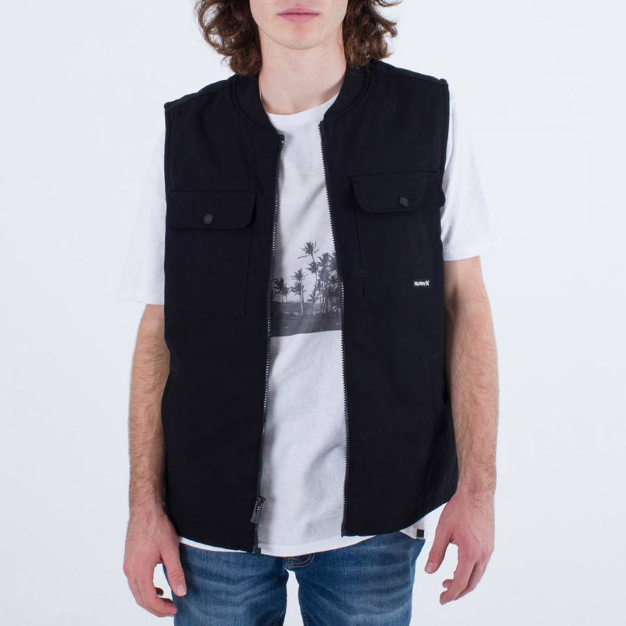 Black Chip Worker Cotton Vest