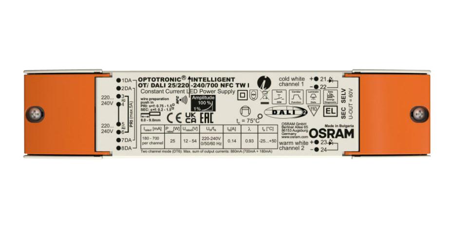 Osram Oti-Dali-25/220-240/700-Nfc-Tw-I Led Driver, Constant Current, 27W