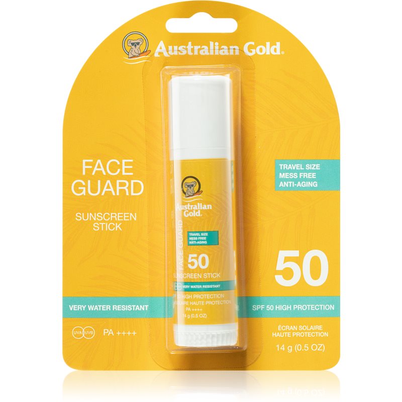 Australian Gold Face Guard topical sunscreen stick in a stick SPF 50 15 ml