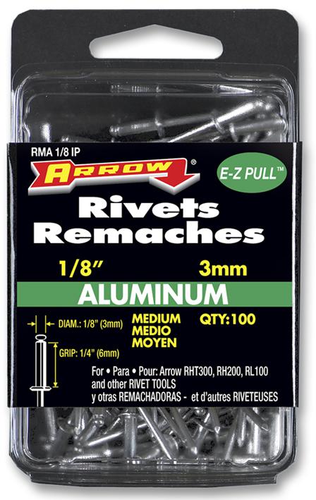Arrow Fastener Rma1/8Ip Rivets, 3mm, Medium (Pk 100)