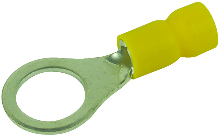 Multicomp Pro Mc29556 Terminal, Ring Tongue 3/8In Crimp Yellow