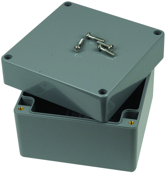 Bud Industries Pn-1337-Dg Enclosure, Junction Box, Plastic, Gray