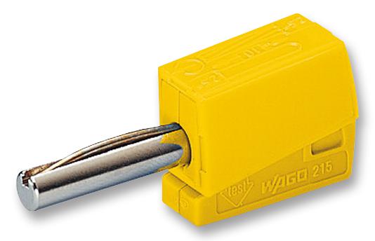 WAGO 215-511 Banana Plug, 20A, Clamp, Yellow