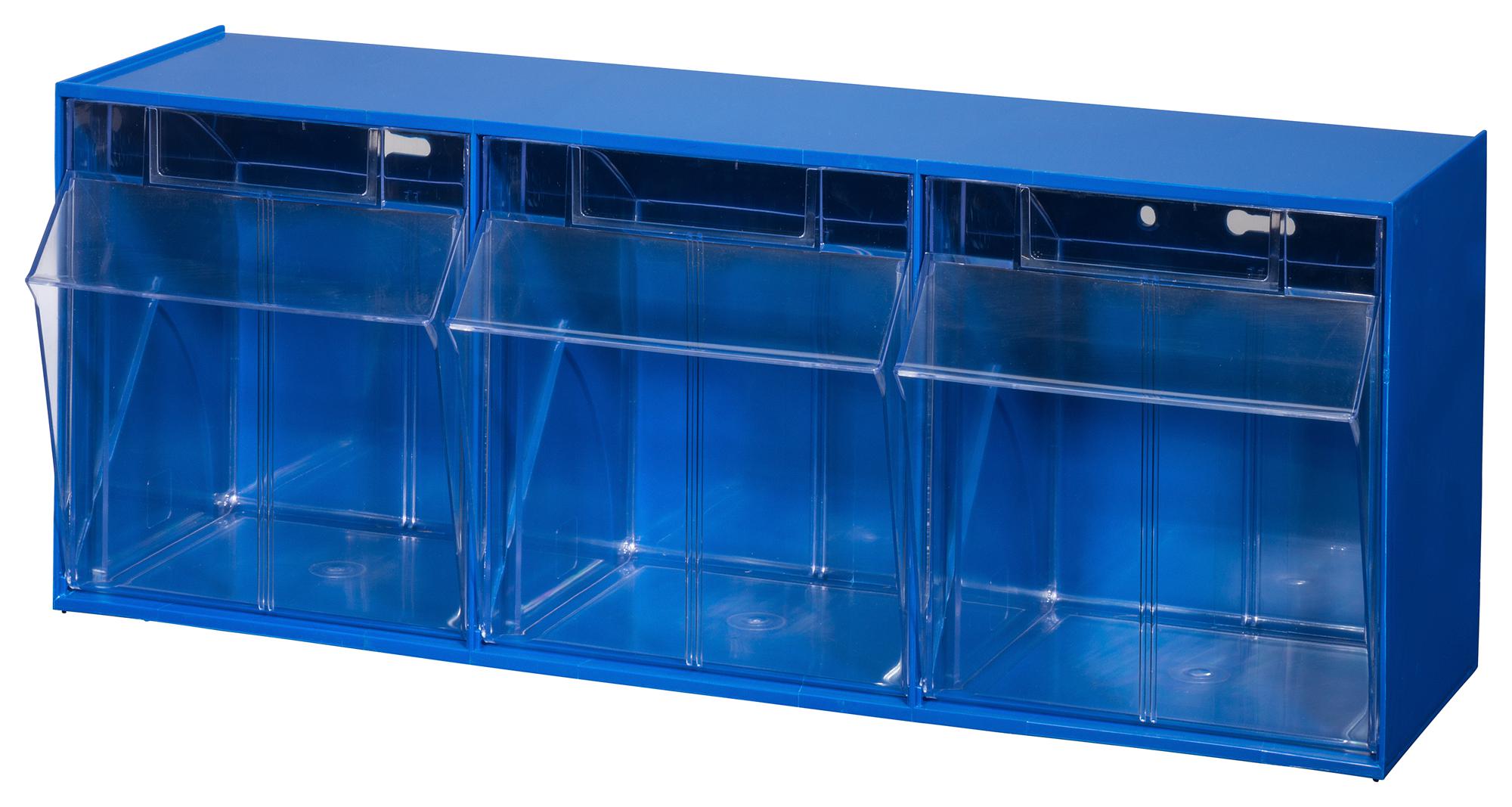 Allit 464410 Bin Cabinet, 600 X 200 X 240mm, Blu/clr