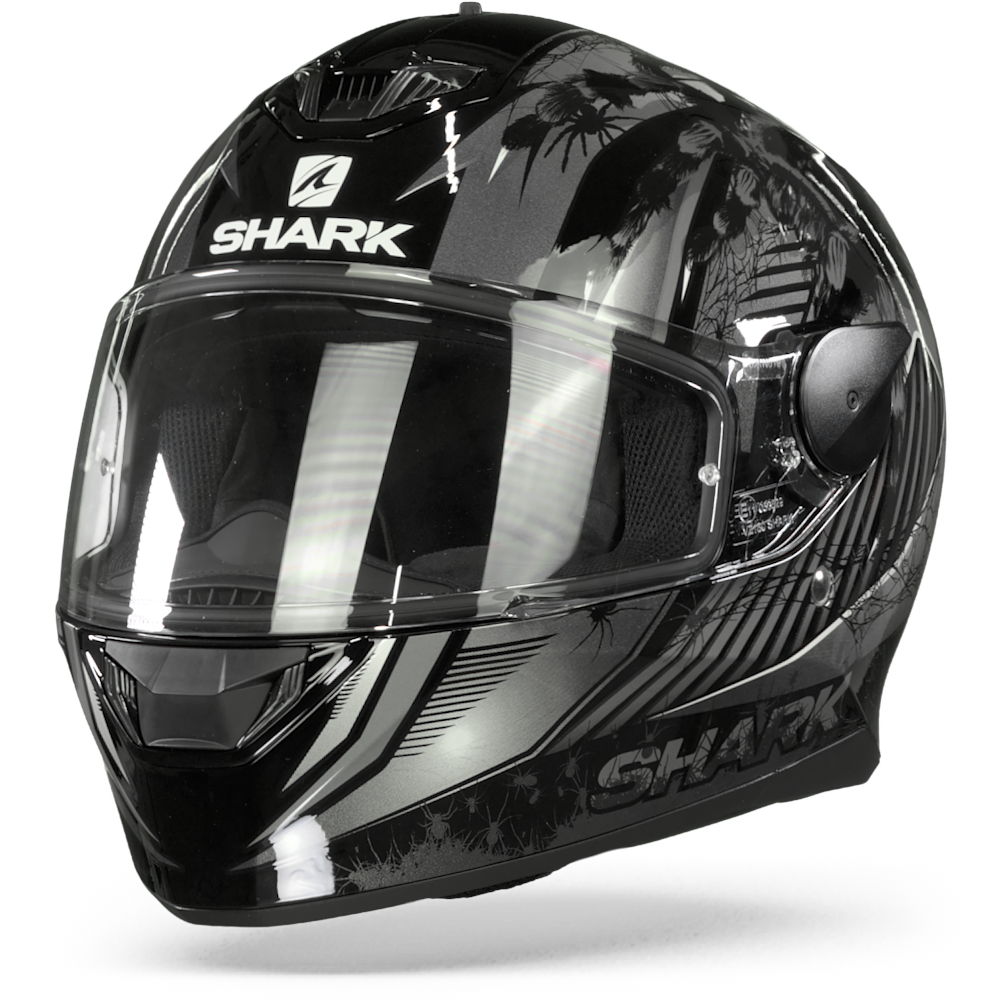 Shark D-Skwal 2 Atraxx Black Anthracite Silver KAS Full Face Helmet XS
