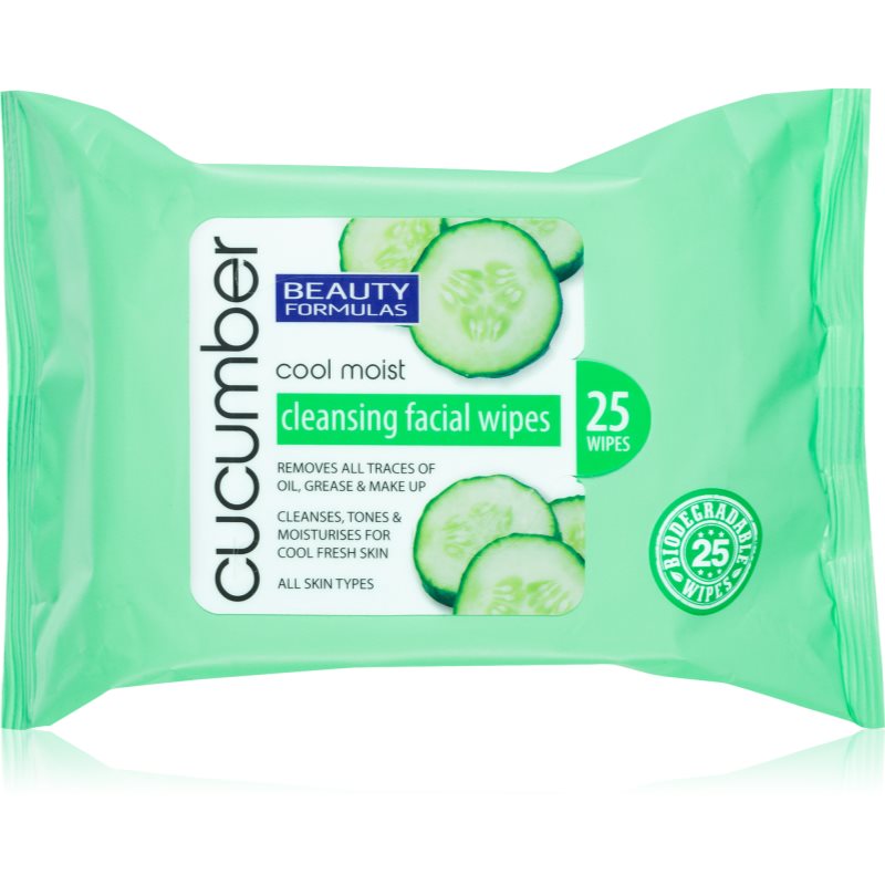 Beauty Formulas Cucumber cleansing wipes with extracts of cucumber 25 pc