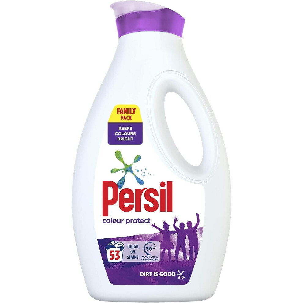 Persil Colour Laundry Washing Liquid Detergent keeps colours bright 100% recyclable bottle 53 wash 1.431 l