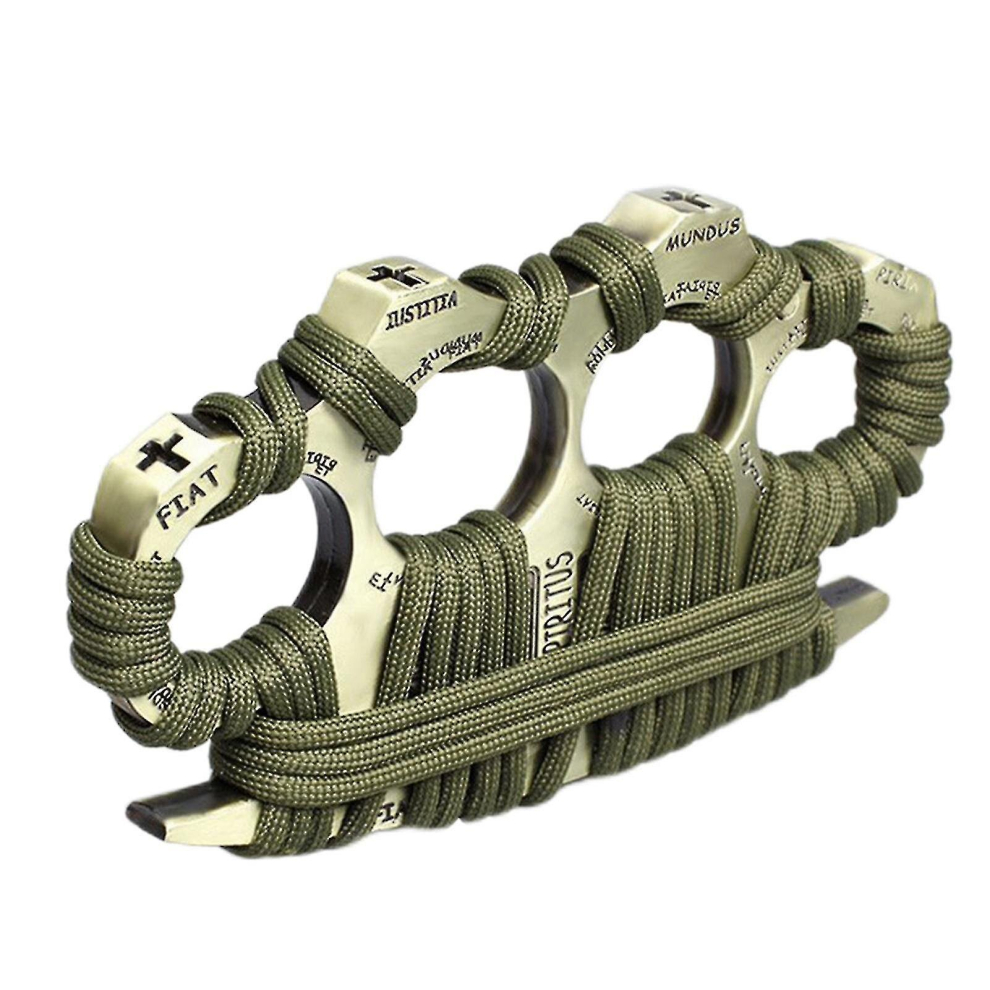 (Fighting Tools Four Finger Grip Thicker With Wrapped Rope For Self Defence) Fighting Tools Four Finger Grip Thicker With Wrapped Rope For Self Defenc