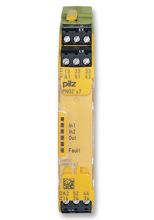 Pilz 750107 Relay, Safety, 4Pst-No, 240Vac, 6A