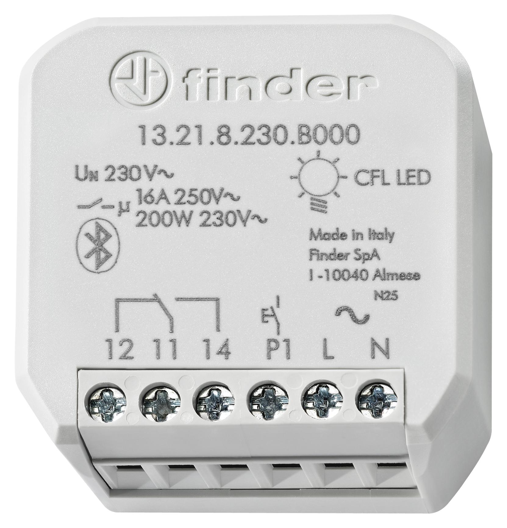 Finder Relays Relays 13.21.8.230.b000 Multi Function Relay, 1P, 16A, Yesly Ble