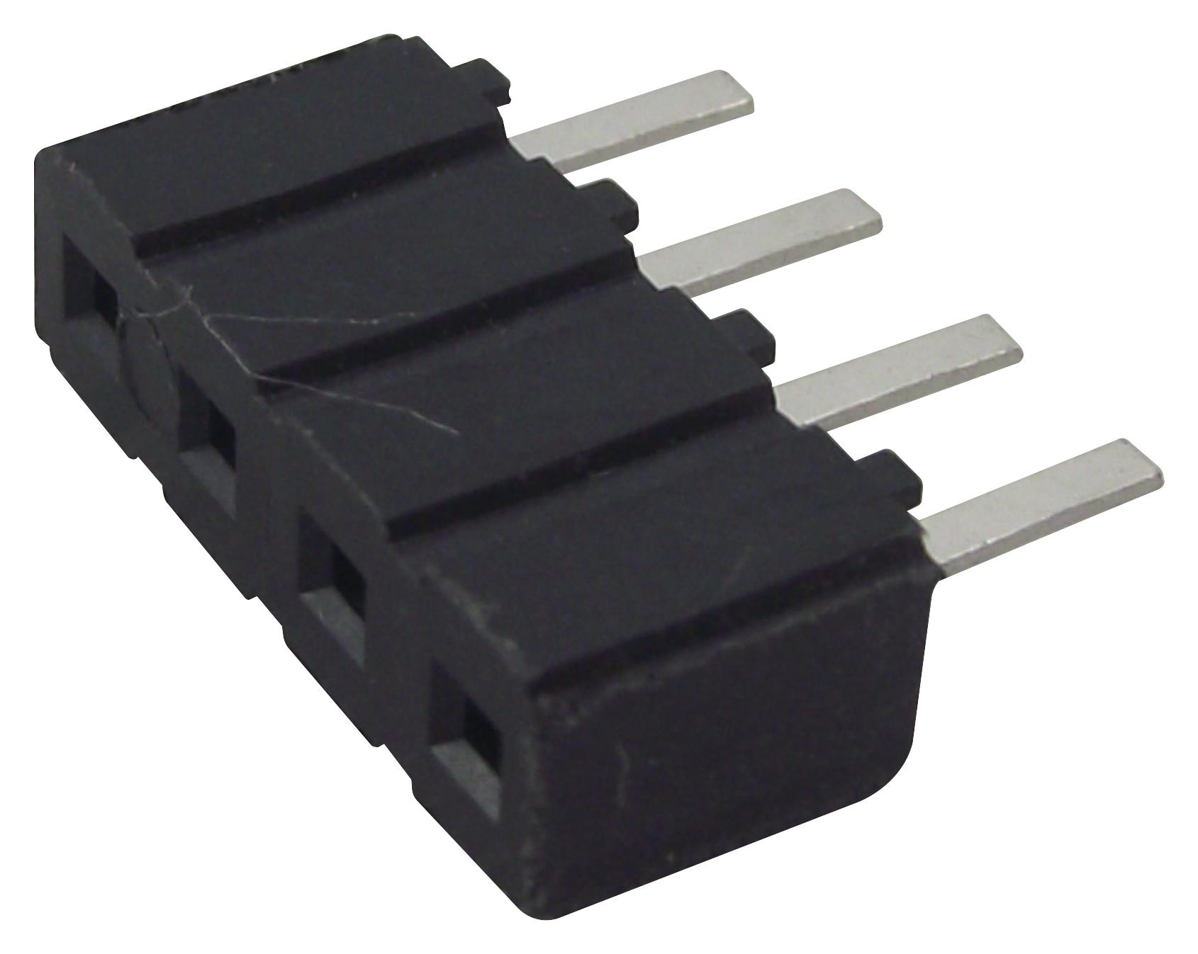 Samtec Ces-104-01-T-S Receptacle, 2.54mm, Single, 4Way