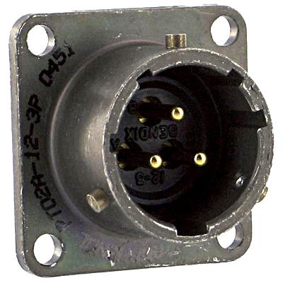 Amphenol Industrial Pt02A-12-3P Circular Connector, Receptacle, Size 12, 3 Position, Box