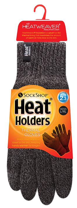 Heat Holders Bsghh92Mlcha Thermal Gloves, H/h, Charcoal, M/l