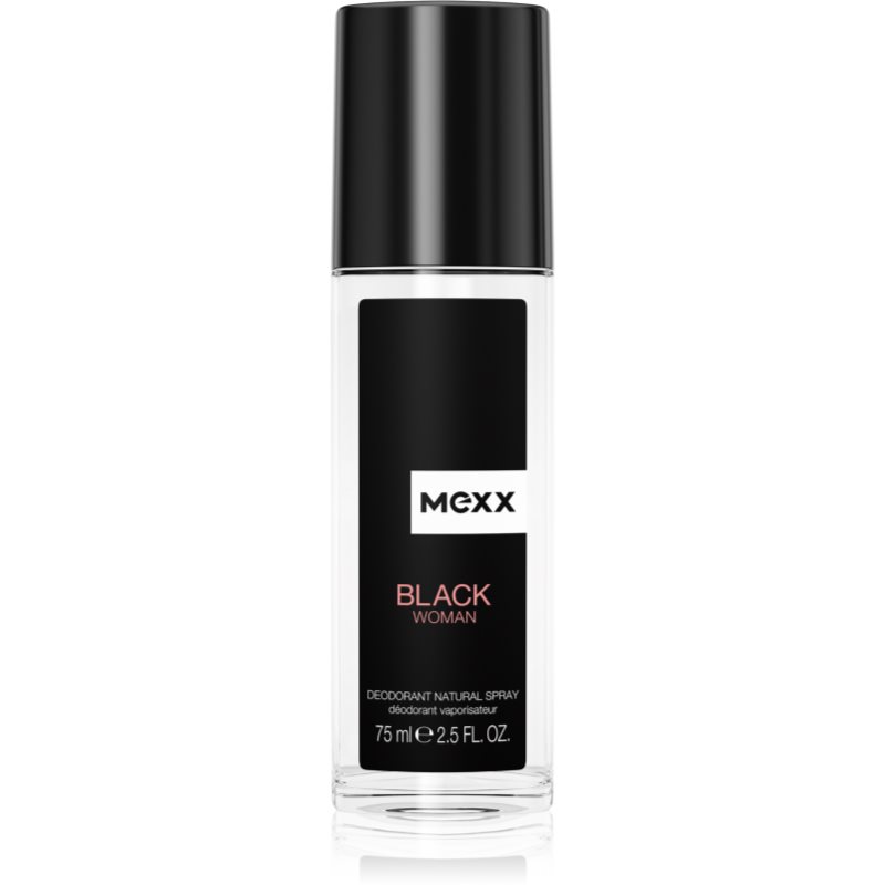 Mexx Black Woman deodorant with atomiser for women 75 ml
