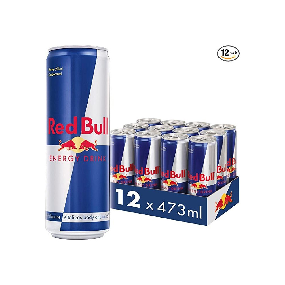 Red Bull Energy Drink, 473 ml, Pack of 12