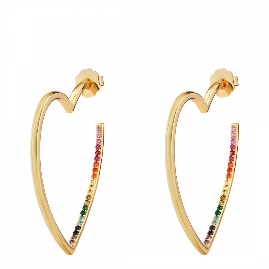 18K Recycled Gold Rainbow Love Earrings