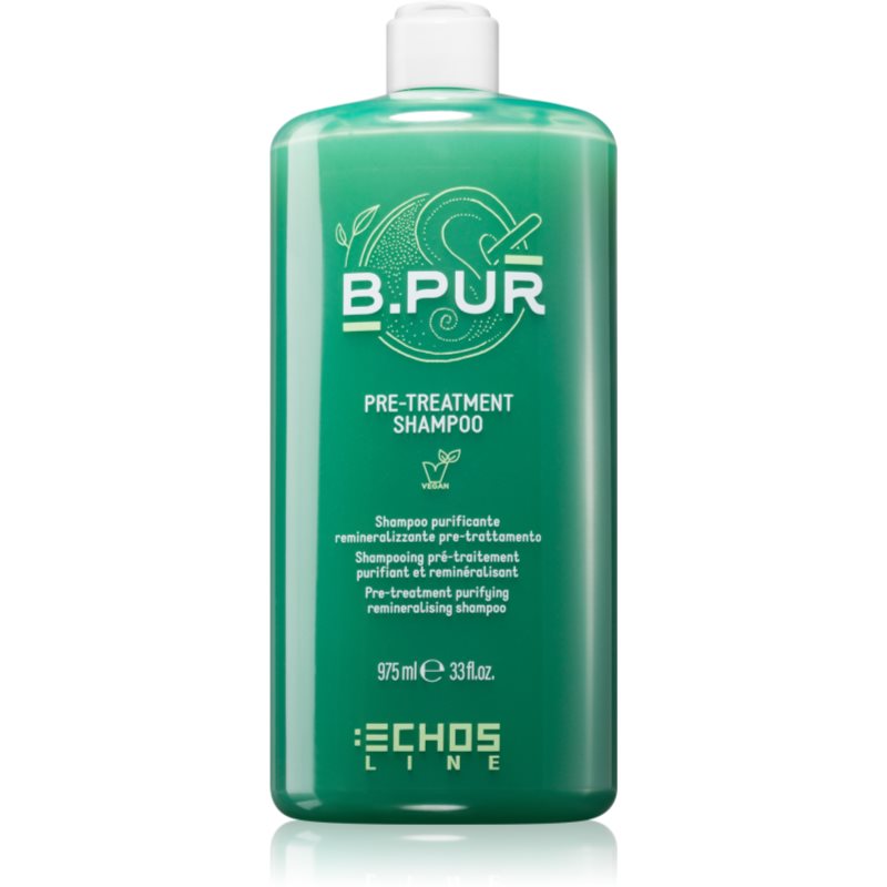 Echosline B. PUR PRE - TREATMENT SHAMPOO deep cleanse clarifying shampoo for dry and unruly hair 975 ml