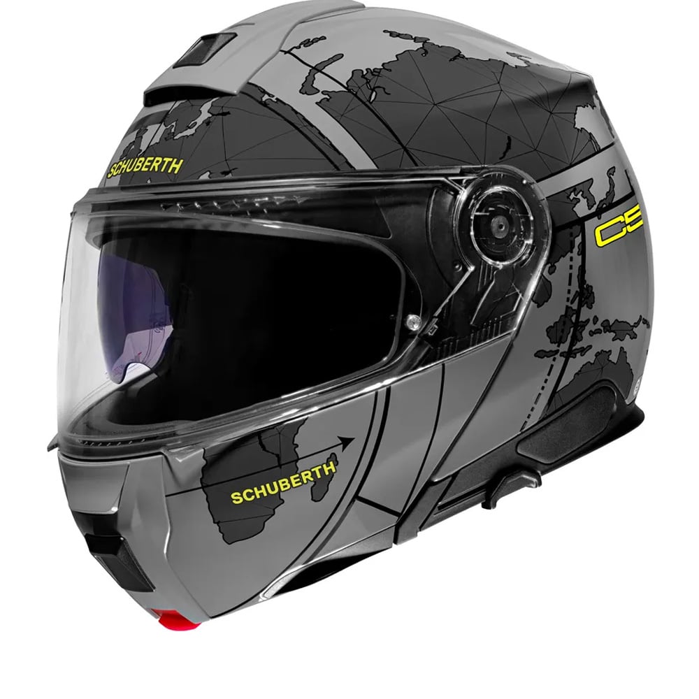 Schuberth C5 Globe Grey Black Modular Helmet Size 3XL
