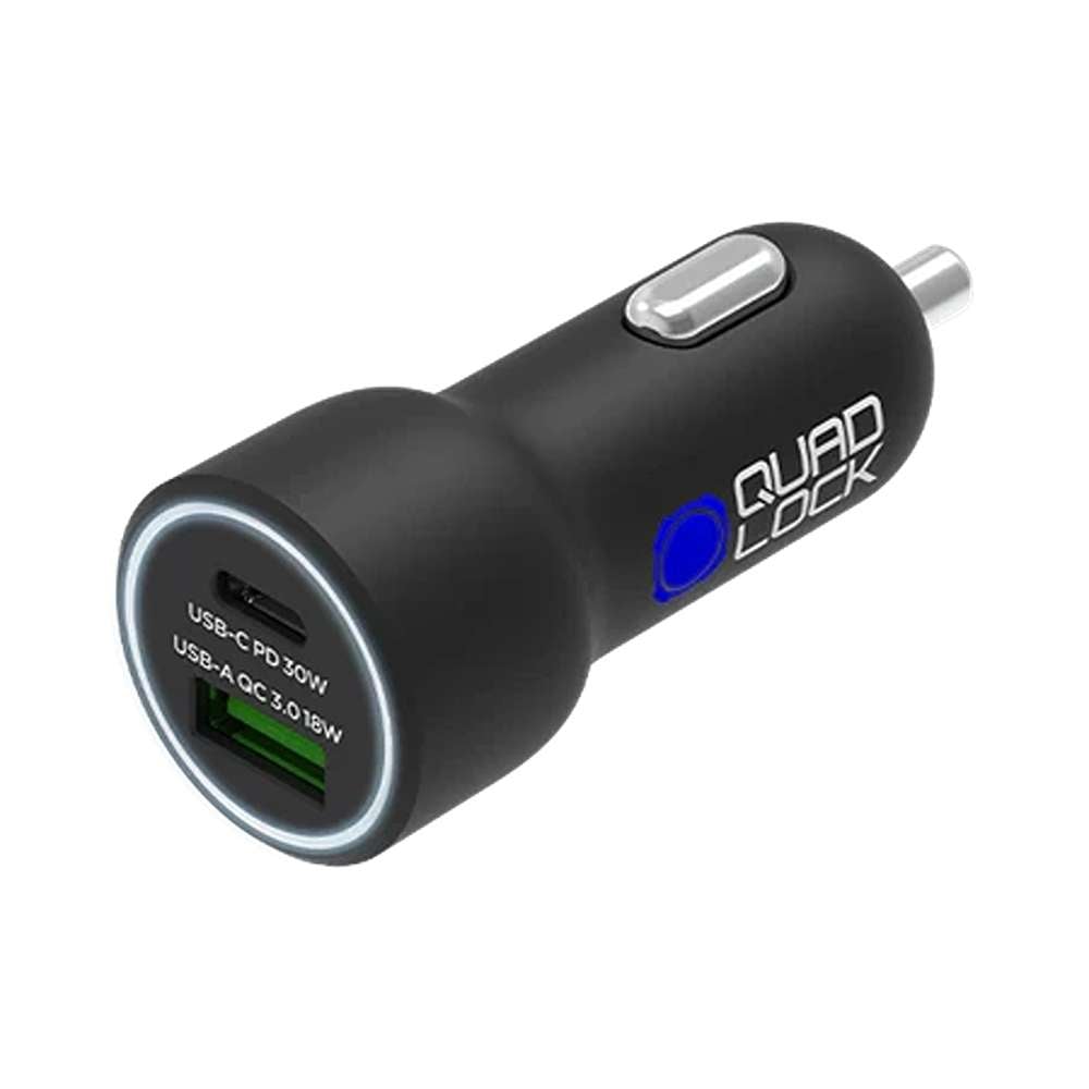 Quad Lock 48W Dual Car Charger Size