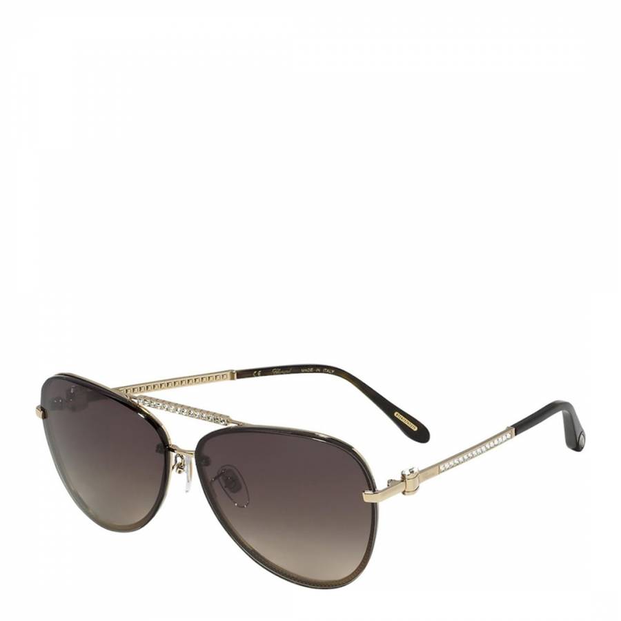 Women's Brown Gold Chopard Sunglasses 63mm