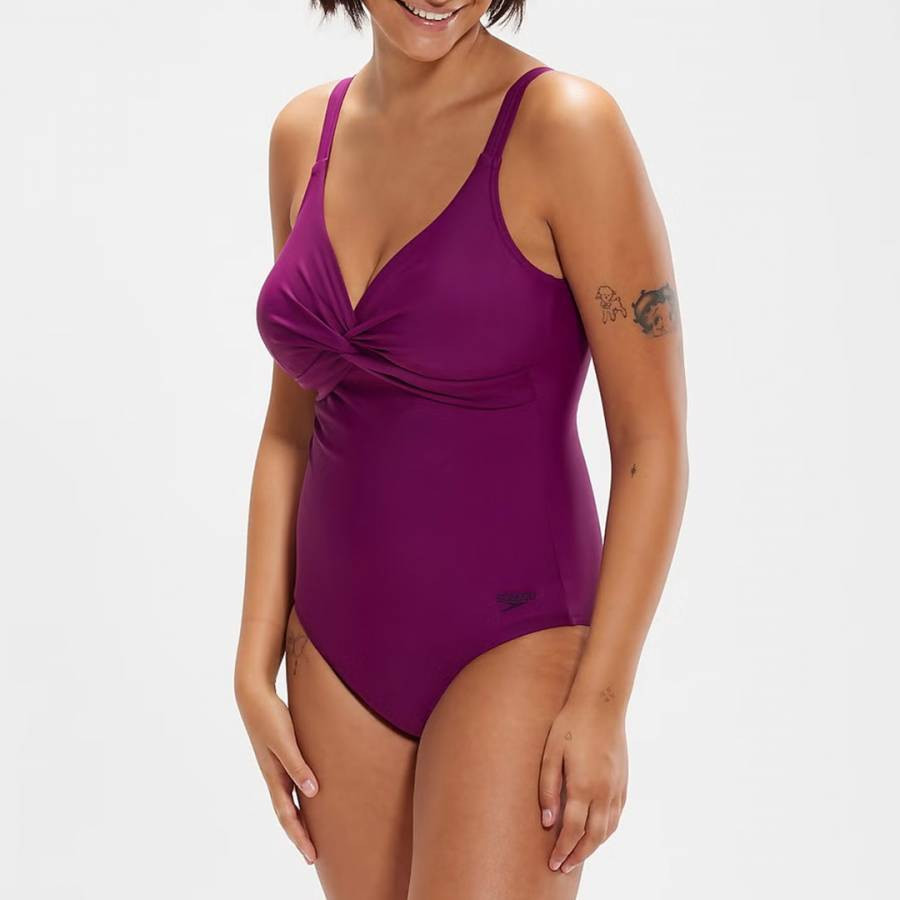 Purple Brigitte Shaping Reddish Swimsuit